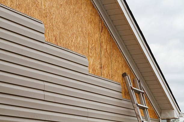 Professional Siding Replacement technician working in Linden, TN